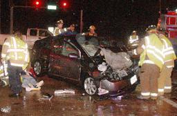 Two Hurt in Crash